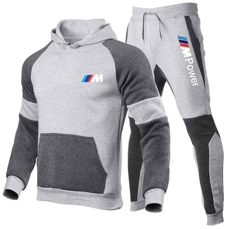 

2021 Men's sportswear suit, Men's patchwork Hoodie and pants, 2-Piece suit, Sportswear, Sports pants, Casual wear, S-3xl
