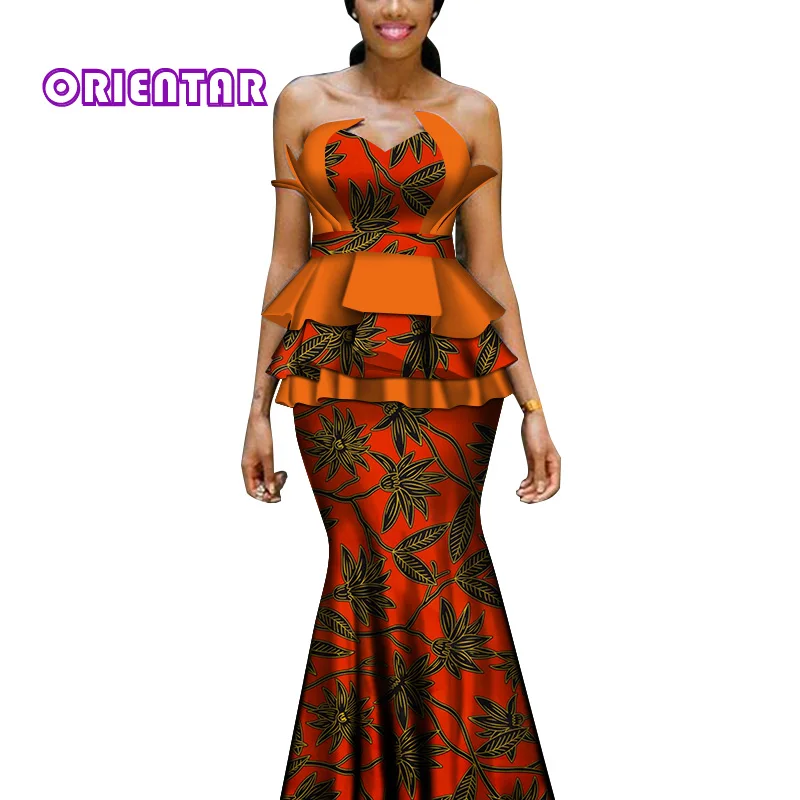 Комплект одежды из 2 предметов в африканском стиле для женщин длинные юбки и топы