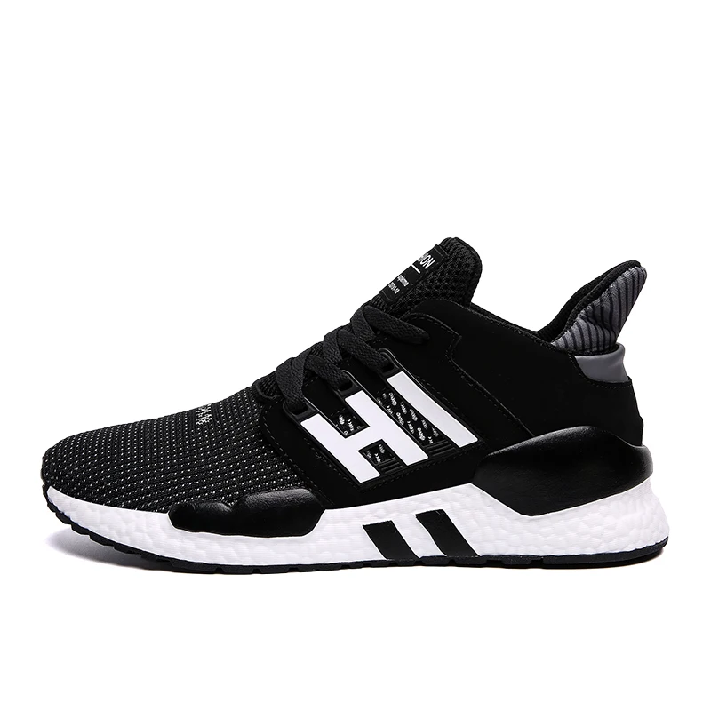 Спортивная обувь для мужчин; zapatillas hombre Deportiva; Мужская обувь для бега; Ayakkabi Erkek Eqt; кроссовки; спортивная обувь - Цвет: Black-1015