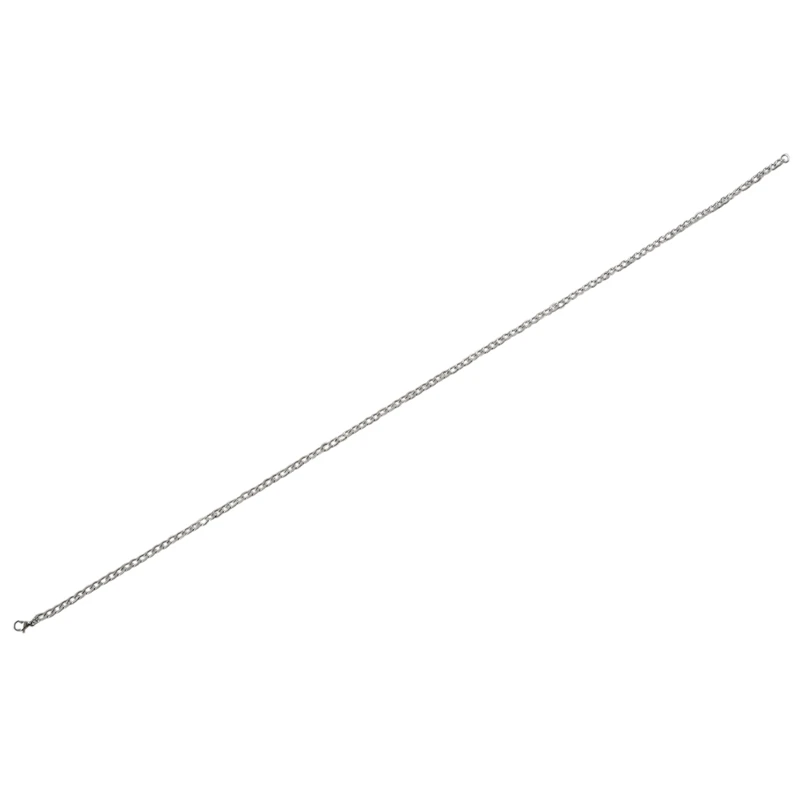 Мужское ожерелье из нержавеющей стали широкая цепочка серебро ширина 5 мм Длина 48