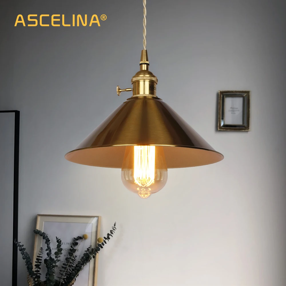 Новый скандинавский подвесной светильник ASCELINA E27 светодиодная винтажная