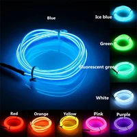 neon wire flash rope cable led strip flexible neon lamp glow string light for car decoration with 8mm sewing edge car styling