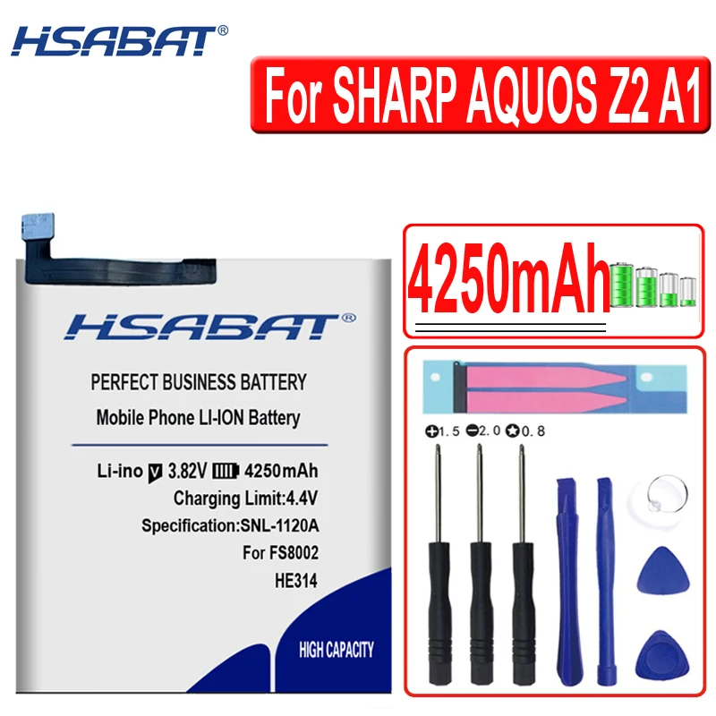 HSABAT 4250 мА/ч, HE314 Батарея для SHARP AQUOS Z2 A1 FS8002 HE312 для SHARP Z3 L900S FS8009 HE332 для SHARP S2 FS8010 AQUOS S2