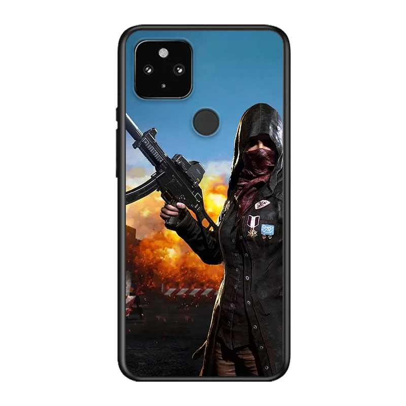 

Game PUBG Soft TPU Silicone Black Cover For Google Pixel 5 4A 5G 4 XL Phone Case