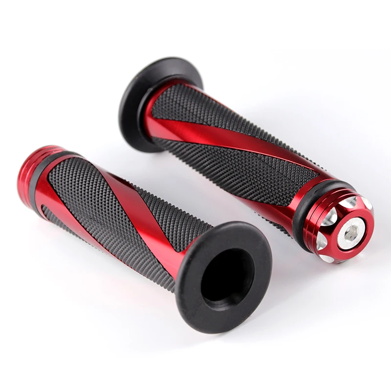 Universal 7/8'' 22MM Moto Motorcycle Handle Grips Metal&ampRubber Racing Handlebar Grip for KTM Honda Yamaha Suzuki Ducati |