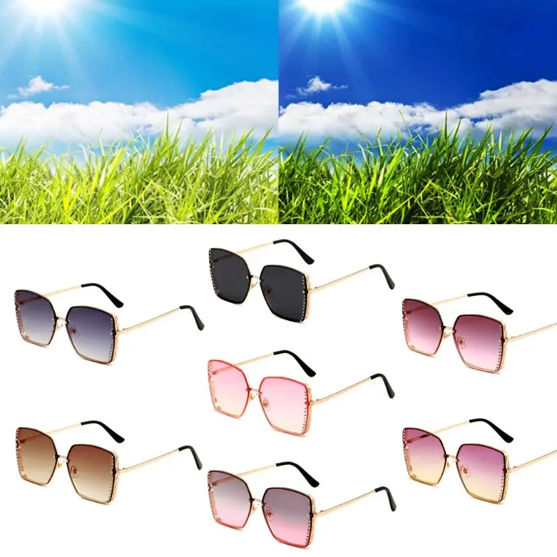 Модные женские солнцезащитные очки бескаркасные очаровательные индивидуальные