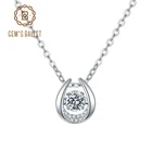 Женское ожерелье из серебра 925 пробы, с муассанитом 5,0 мм