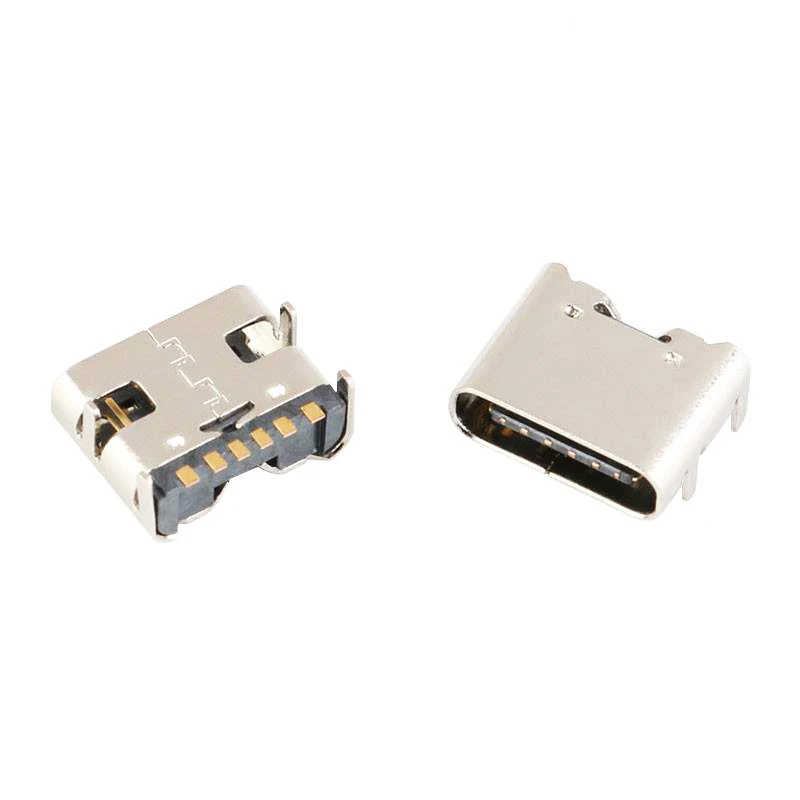 20 шт./лот Micro USB TYPE-C 6-контактный гнездовой разъем 4 фута для хвостовой зарядки