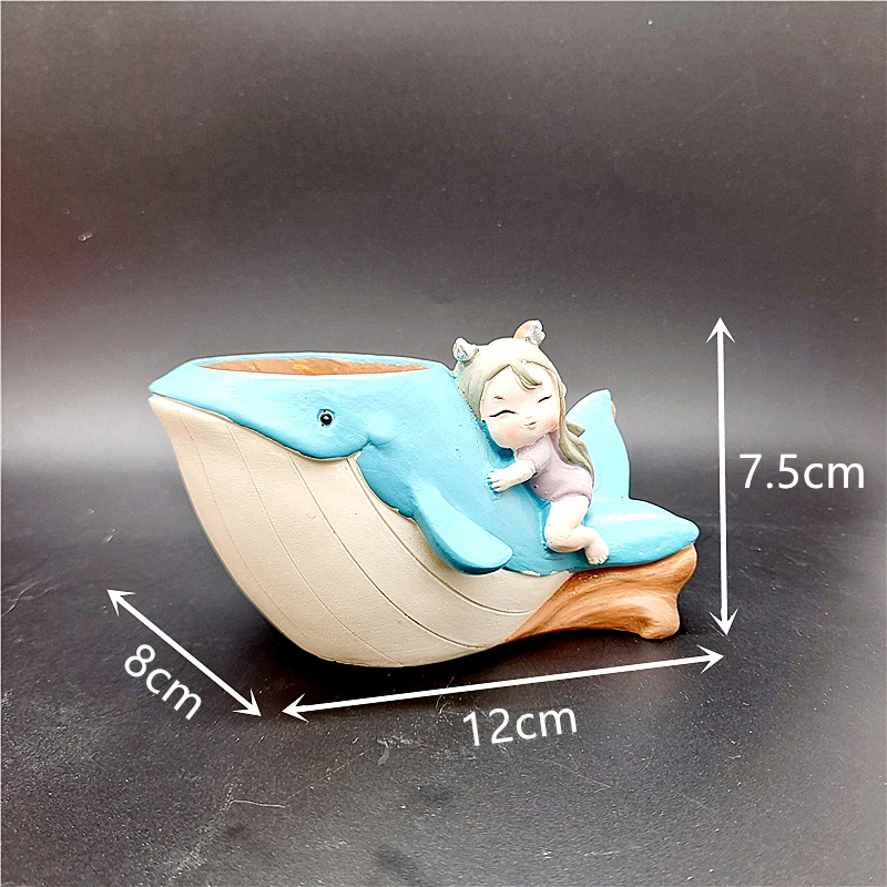 Силиконовая форма 3D для девочек цветочный горшок с белым медведем гипсовая смола