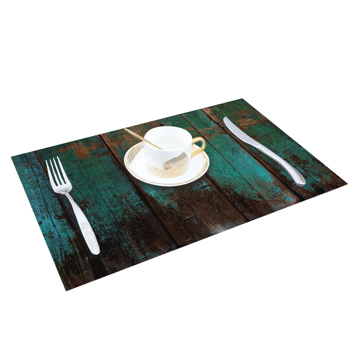 4 6 штук в партии комплект Коврики на стол Винтаж текстура древесины с Столовая