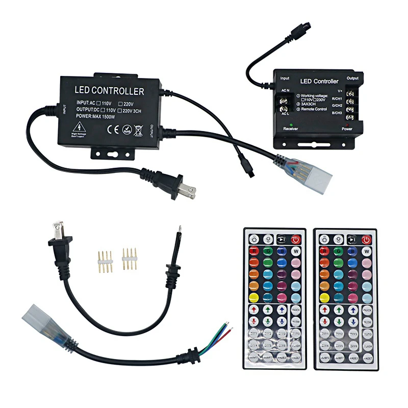 

SZYOUMY 220 В 110 В 44key ИК-пульт RGB Led контроллер Диммер 1500 Вт ЕС/США 110 в 750 Вт для 5050 светодиодные ленты и неоновые ленты RGB 5050