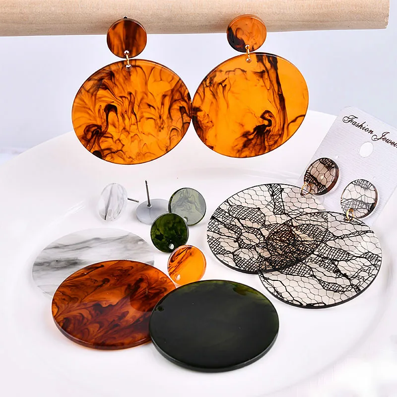 Серьги сделай сам аксессуары японская чернильная живопись имитация кружева