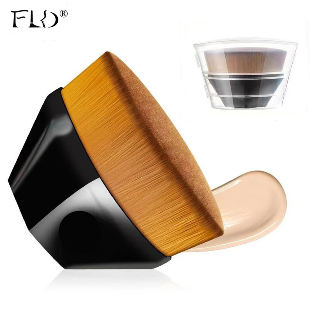 

FLD 55 # Кисть для макияжа Kabuki безупречная кисть для тонального крема для жидкого косметического инструмента мягкий синтетический набор кисте...