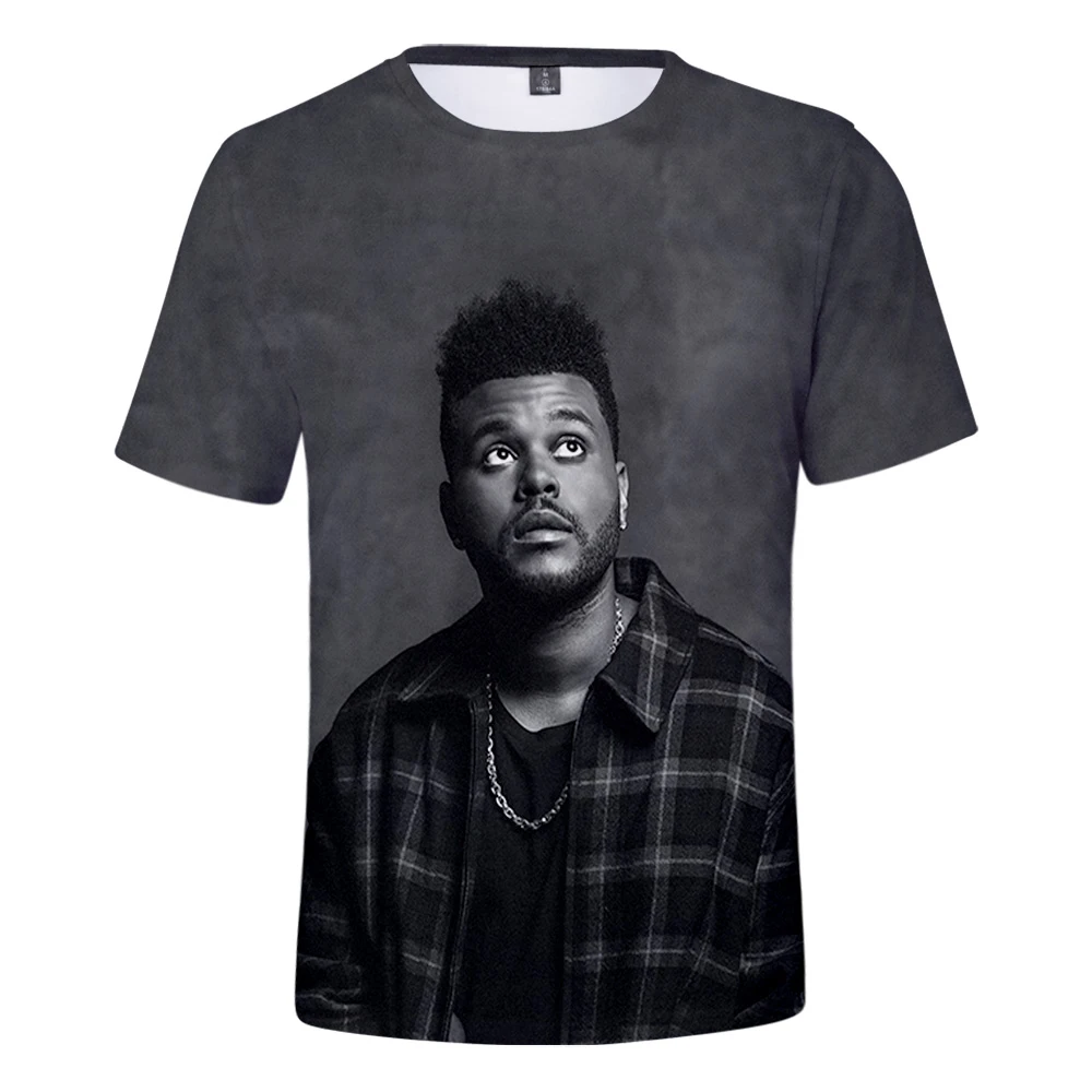 Новое поступление футболка с принтом weeknd летняя мужская для мальчиков высокое