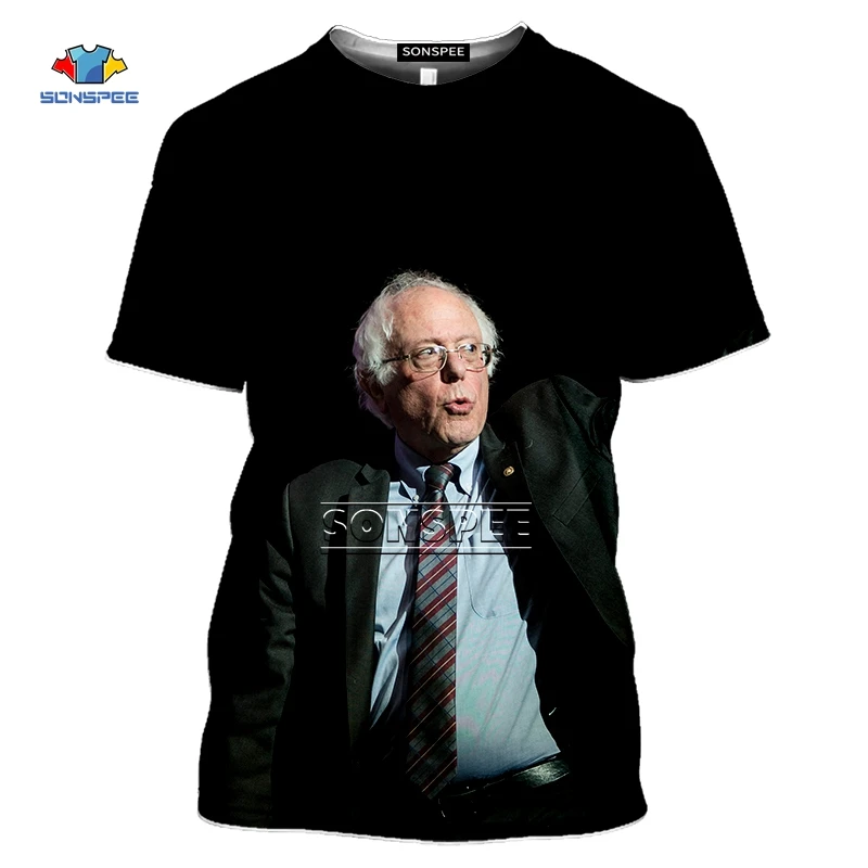 Bernie Sanders 2020 США футболка для мужчин с 3D принтом Мужская женская летняя Harajuku