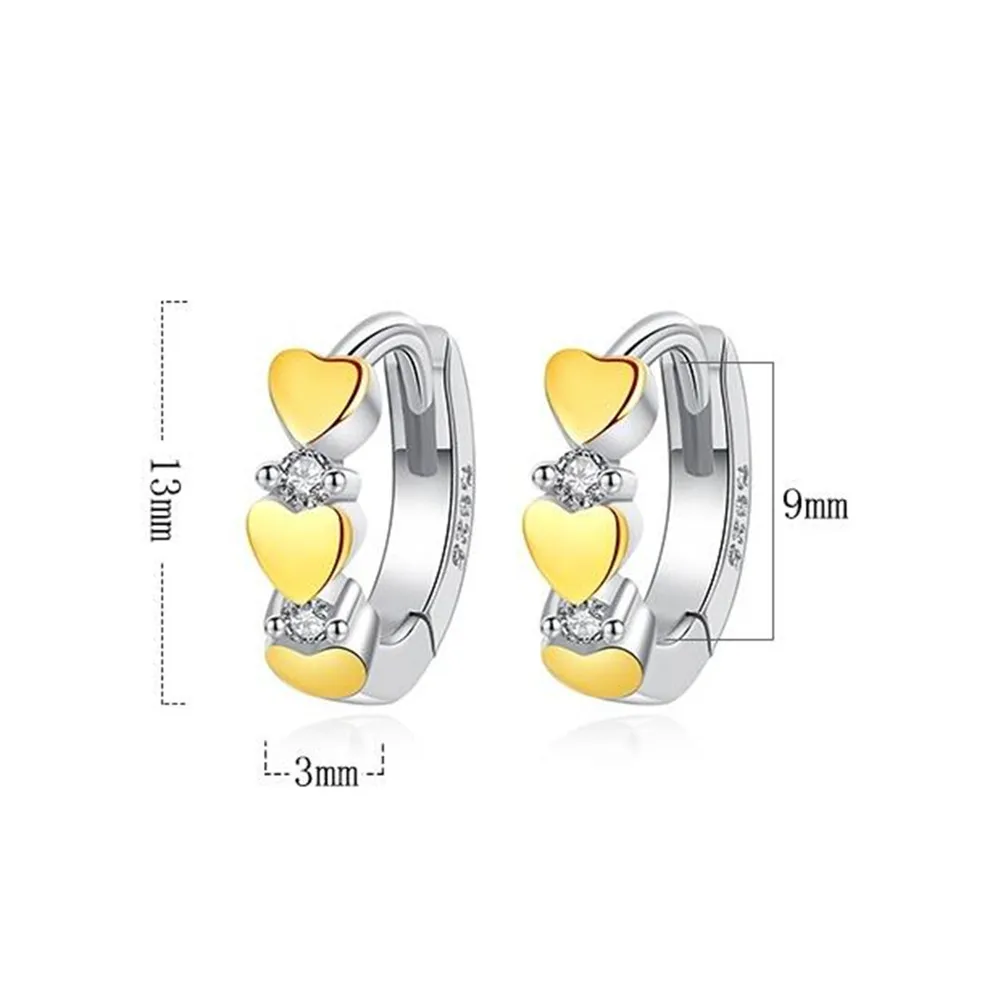 

925 Sterling Silver New Woman Jewelry Cubic Zirconia Imitation Pearls Long Paragraph Tassel Earrings Golden Heart