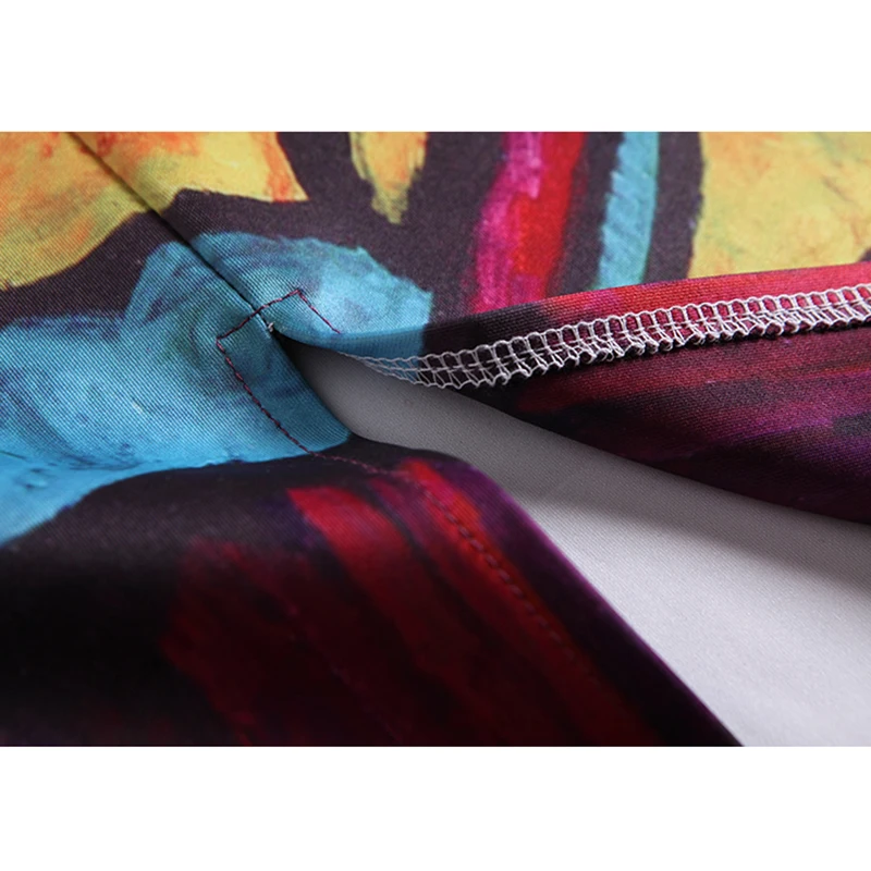 Женская юбка карандаш с принтом Ван Гога летняя эластичная до колен масляной