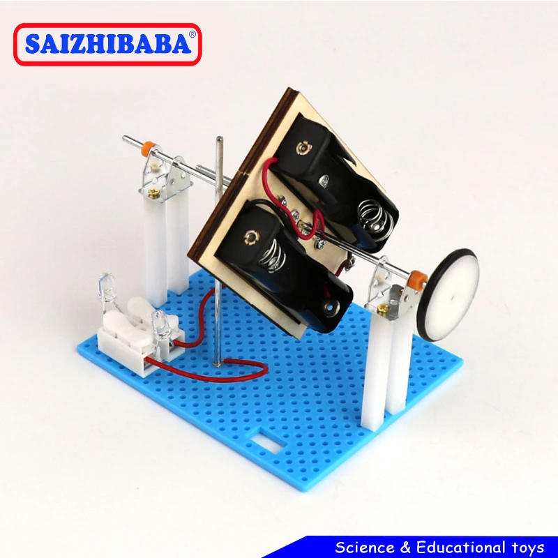 

Мини-генератор Saizhibaba, для самостоятельной сборки, трансмиссионный мотор, Электрический генератор, для детей светодиодный для обучения, нау...