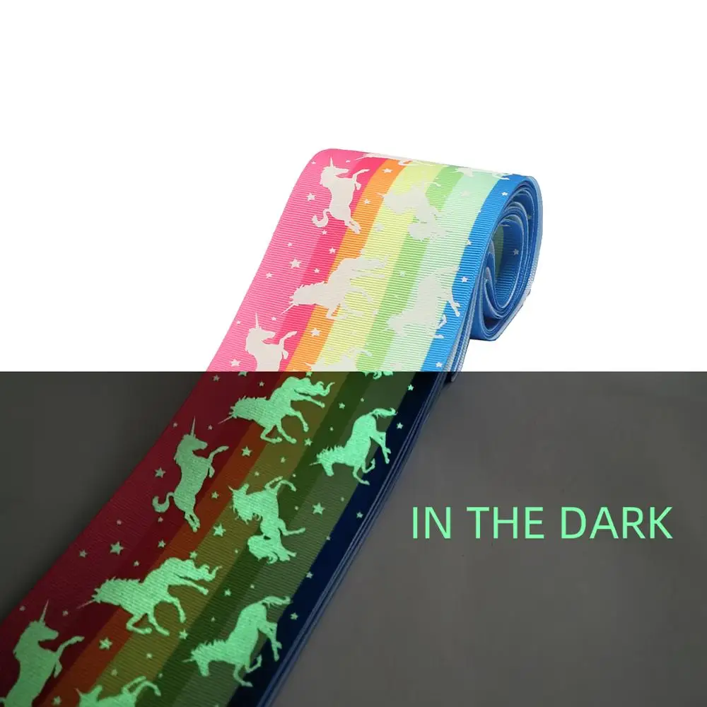 19823 75 мм новые флуоресцентные цветные Мультяшные печатные корсажные ленты 2 ярдов