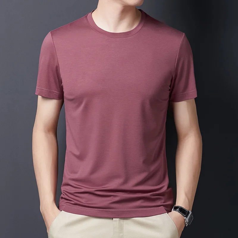 

2021 high quality high configuration new solid color T-shirt casual T-shirt