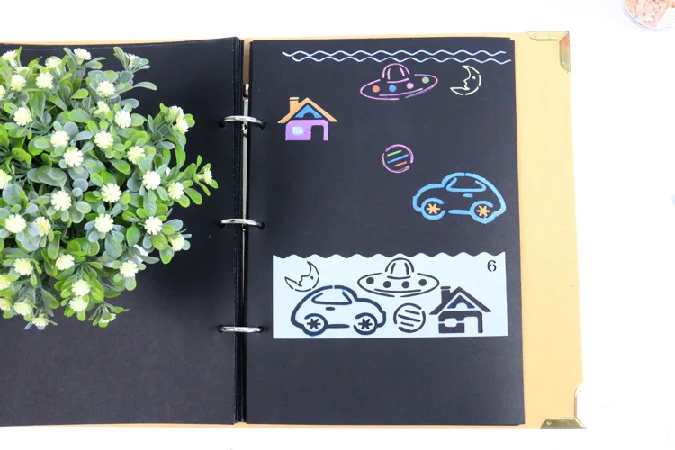 

Маленькие яркие шаблоны для рисования детей, ручная копия, альбом «сделай сам», ручная работа, Мультяшные узоры, инструменты, Маленькая круж...