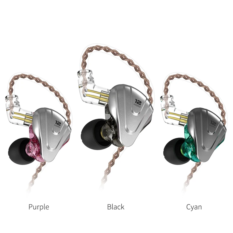 Original KZ ZSX 5BA+1DD Hybrid 12 drivers Earphones Metal Headset HIFI Monitors Running Sport Music In Ear Monitor | Электроника
