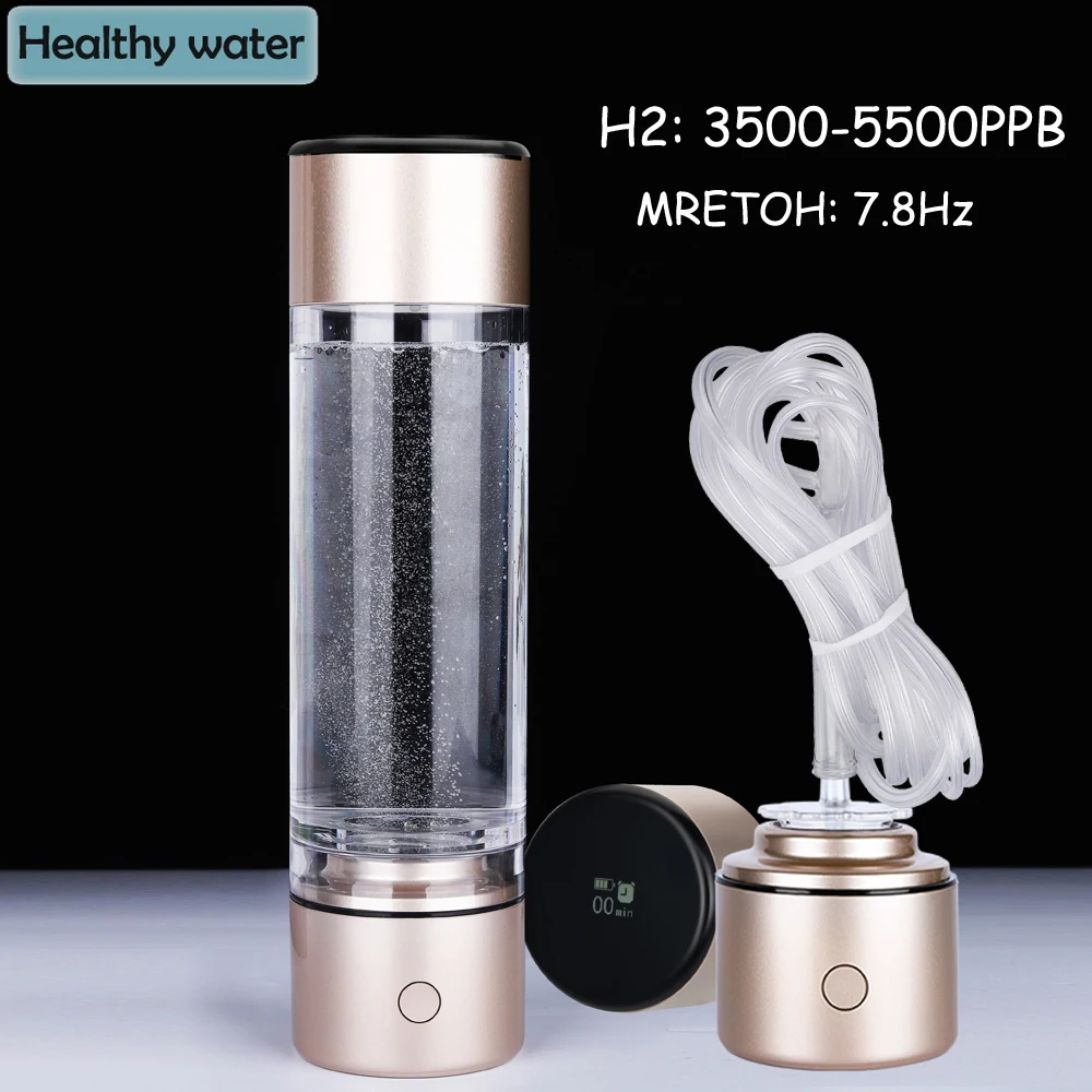 

Portable Intelligent Voice Molecular Resonance Hertz Cup Nano Hydrogen Water Generator Bottle 5000PPB Ionizer Can Breathe H2
