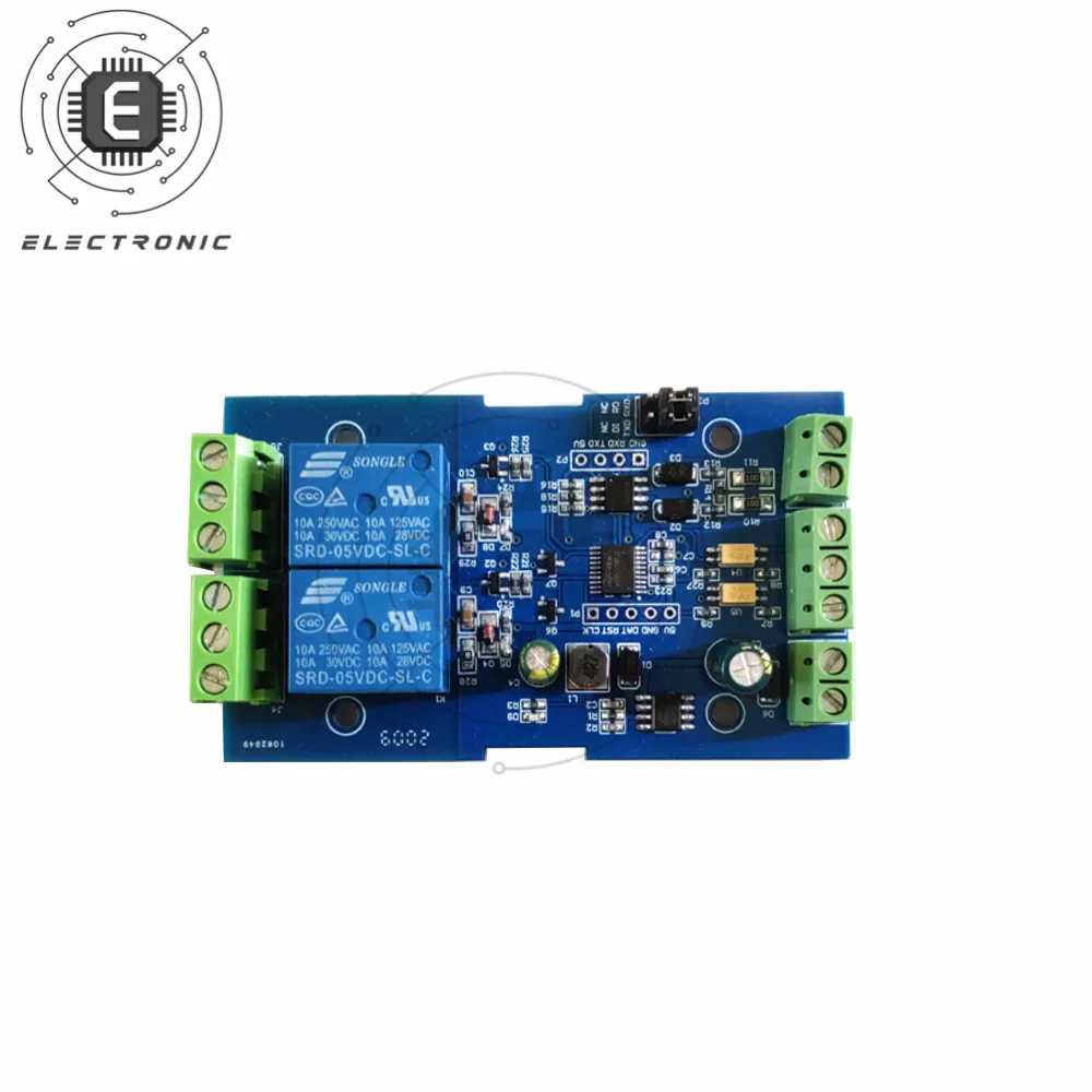 Модуль реле Modbus-Rtu 1/2 каналов 7-24 В переключатель выход 12 вход 485 TTL анти-обратный |