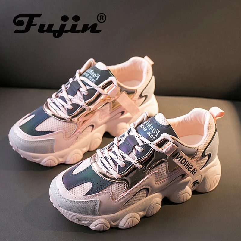 Fujin/весенние женские кроссовки Модель 2020 года Дизайнерская Вулканизированная