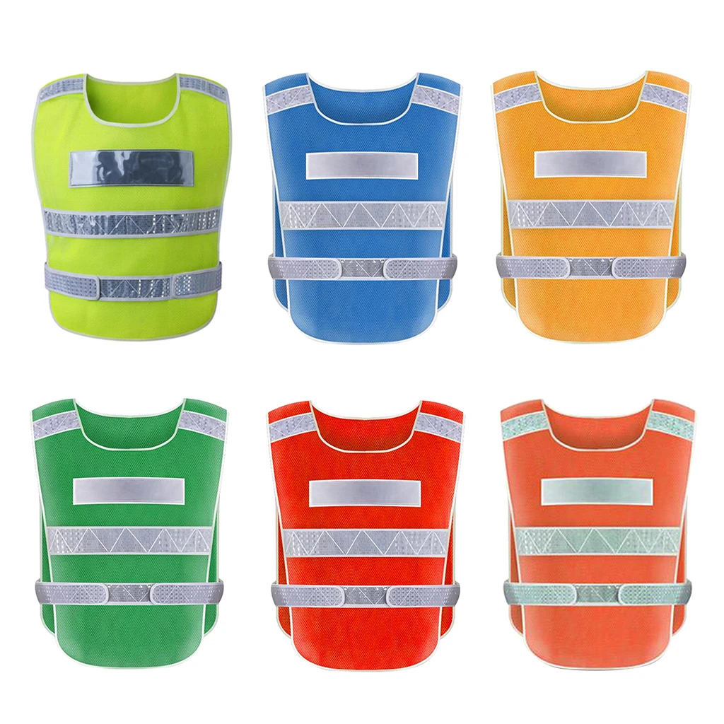 

Neon Mesh Security Safety Vest Hi-Vis Reflective Stripes Waistcoat Night