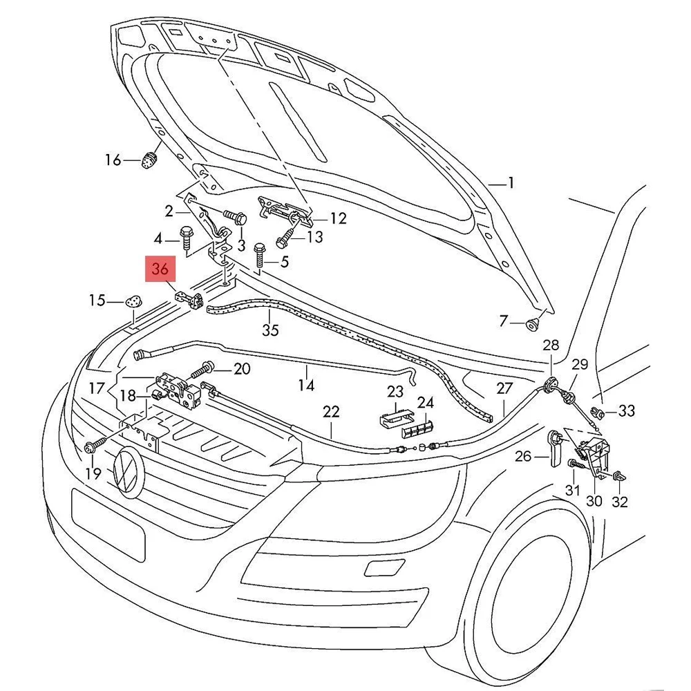 5N0823729A новый капот печать наполнителя деталь для VW Tiguan 2009 2010 2011 2012 2013 2014 2015 2016 2018 2019