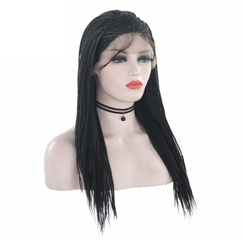 Парик черный харизма высокотемпературные волосы синтетический парик на сетке