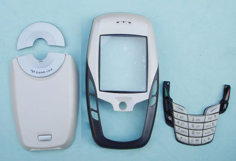 Новый Белый Корпус Крышка батарейного отсека с клавиатурой для Nokia 6600 Замена