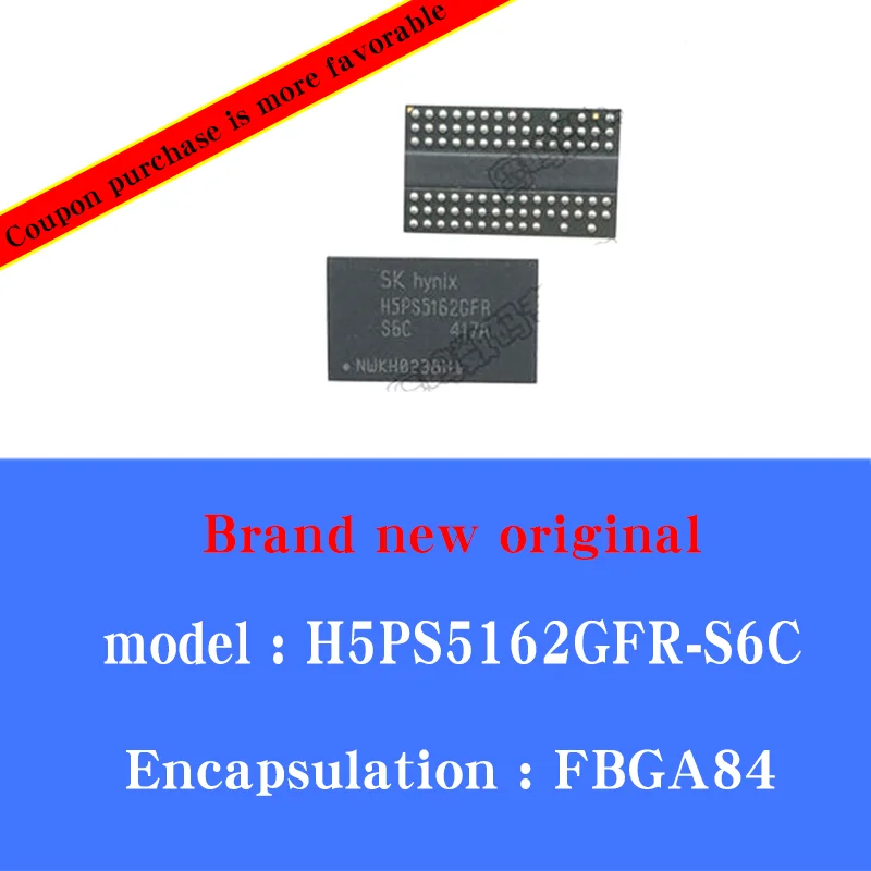 

5/pcs Lot New original imported H5PS5162GFR-S6C storage IC 51Mb DDR2 SDRAM memory chip