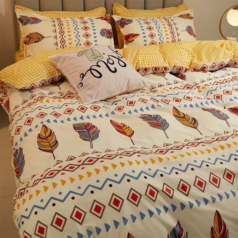 Комплекты постельного белья с перьями комплекты двуспального пододеяльником