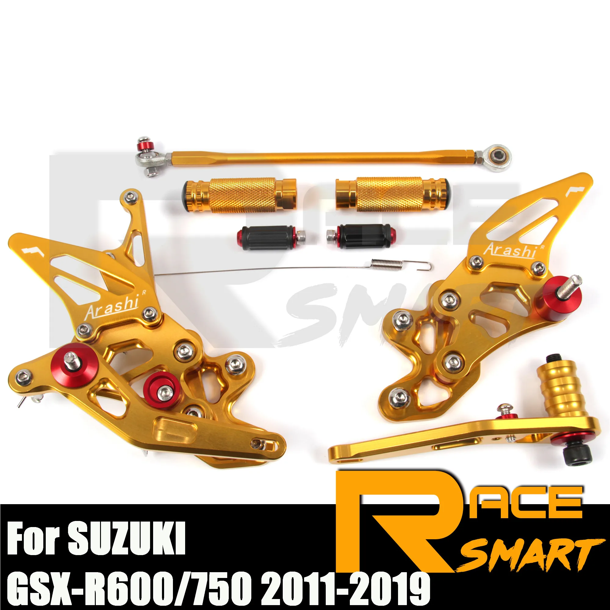 Мотоцикл с ЧПУ регулируемый задний подножки подставка для ног SUZUKI GSX R600 GSXR750 2012 2013