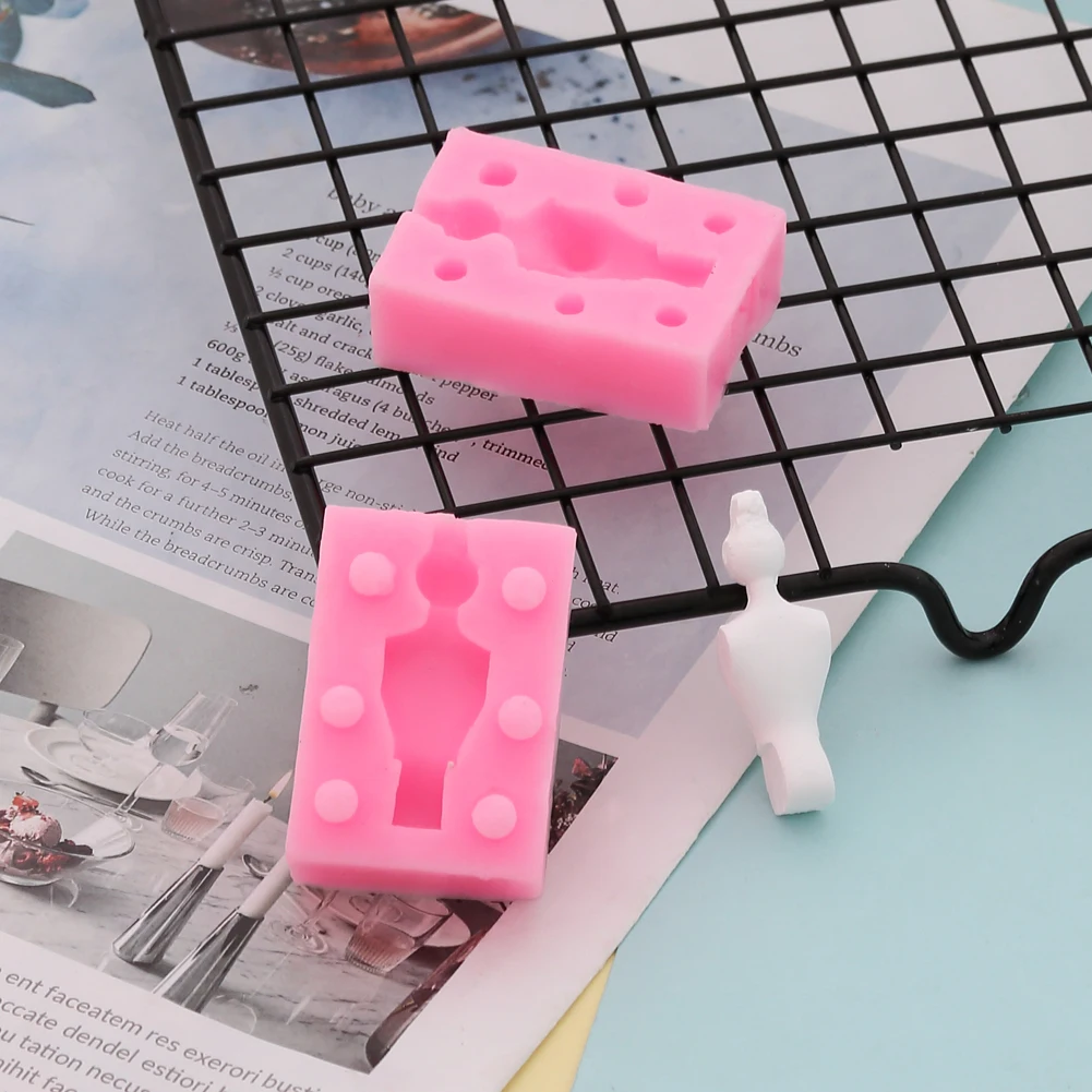 Кукла средства ухода за кожей 3D силиконовая форма для фонданов, шоколада для декорирования торта глины пресс-форма для мужские и женские DIY Инструменты для выпечки для свадьбы