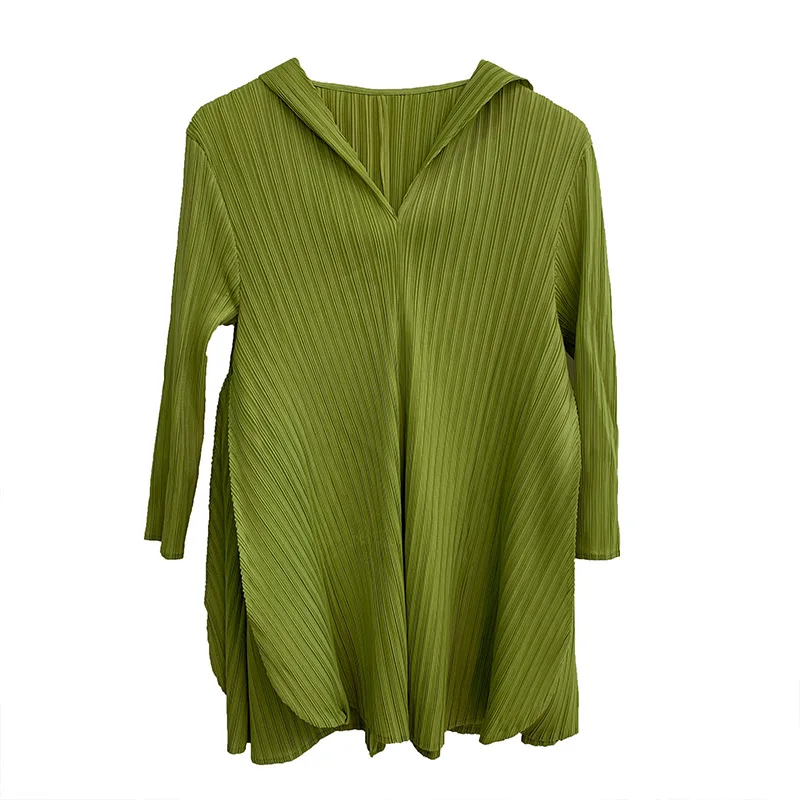 

Pleated Top Women's 3 / 4 Sleeve Early Spring /Autumn 2020 New Stretch Large Women's V-neck Slim T-shirt