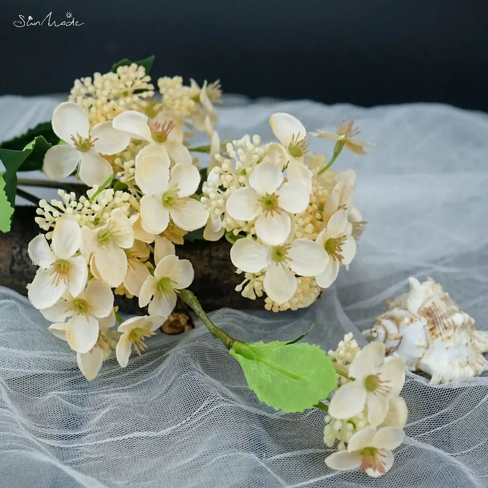 

SunMade искусственная ветка гортензии синяя