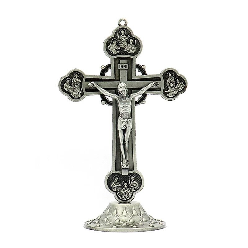 

Jesus christ crucifixo Cross Catholic Christian Religion 12 Apostles Cross Home Office Car Decoration Exorcism Jewelry Gift