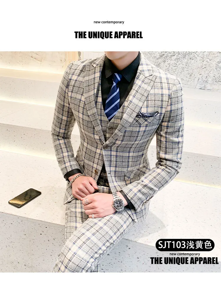 Костюм Homme Vestito Uomo Elegante костюм Homme Mariage клетчатые итальянские костюмы мужские курчавые куртки мужские свадебные костюмы Ternos