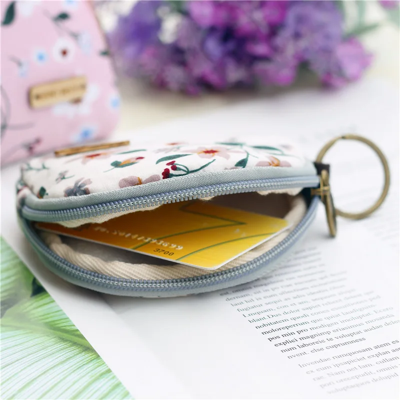 Новинка женский цветочный кошелек хлопковые повседневные кошельки на молнии с
