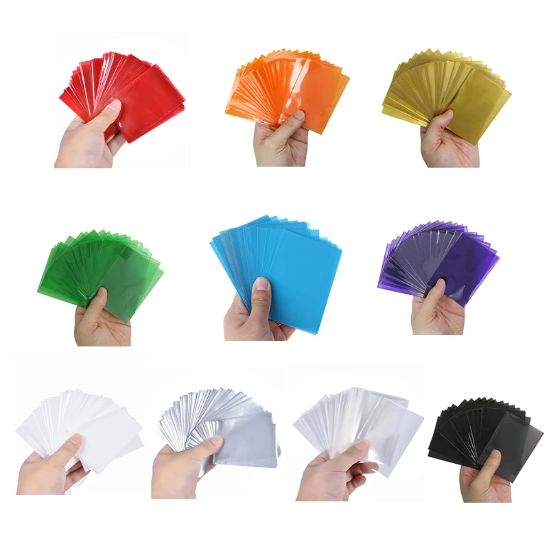

F2TC 100pcs Colorful Back Card Sleeves Three Kingdoms Poker Cards Magic Board Game Tarot for Oracle Card Protector