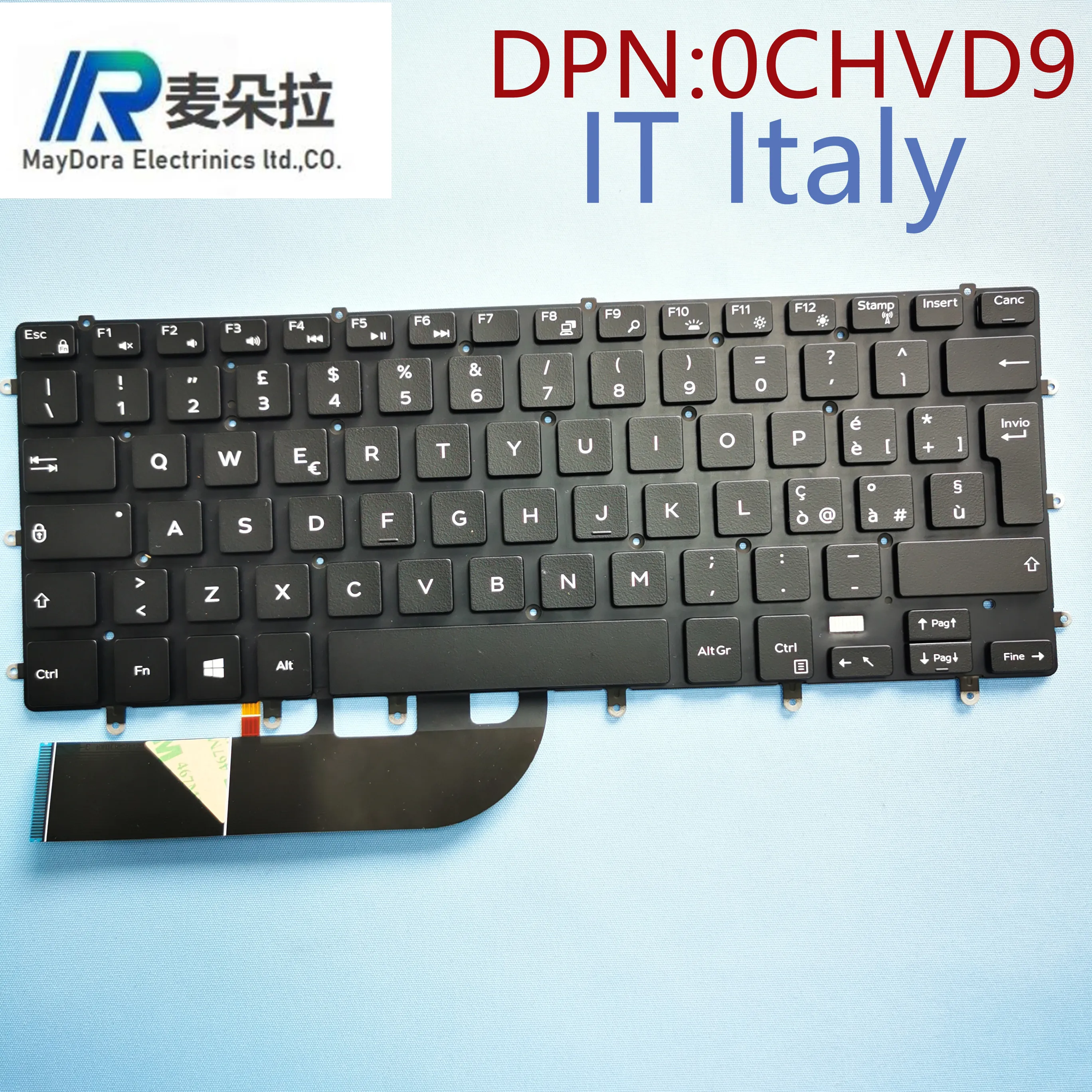 ITA Italy Backlight Keyboard for DELL XPS15 9550 9560 9570 PRECISION M5510 5520 5530 7558 laptop BLACK CHVD9 | Компьютеры и офис