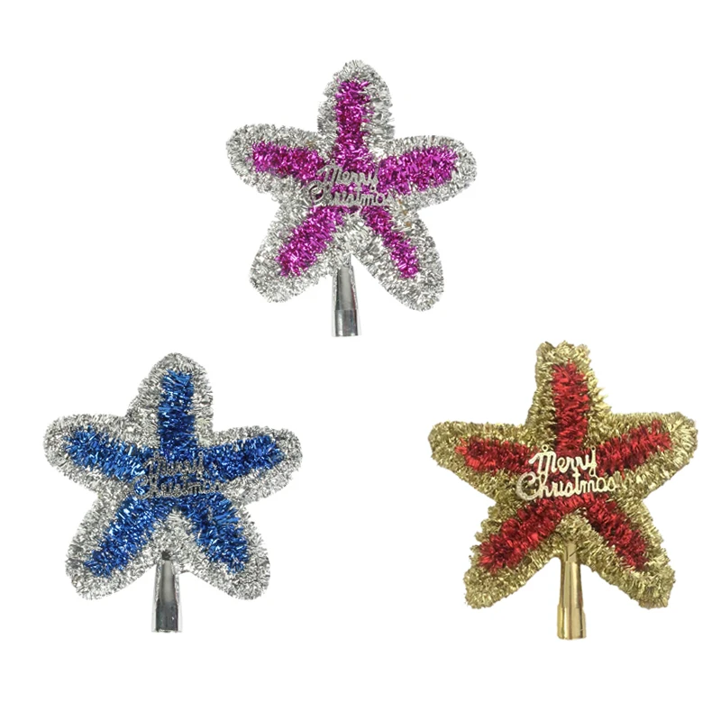 

Рождественские украшения, Топпер для елки, украшение с пятиконечными звездами, новогодний декор