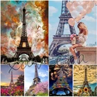 5D DIY алмазная живопись Парижская Пейзаж Эйфелева башня Вышивка крестом полная Стразы Вышивка изделия ручной работы украшение дома