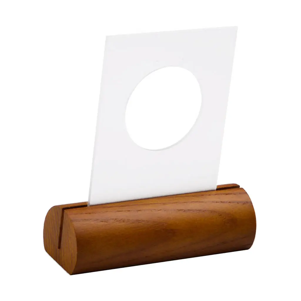 

Hollow Acrylic Earrings Display Stand Holder Jewelry Showcase Wood Base