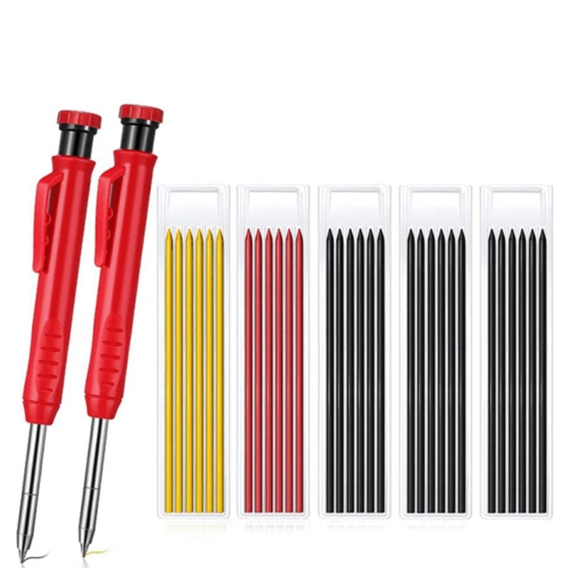 

Black/ Yellow/ Red Mechanical Pencil Marker Marking Tool for Carpenter Scriber Woodworking Architect for Marking Tools