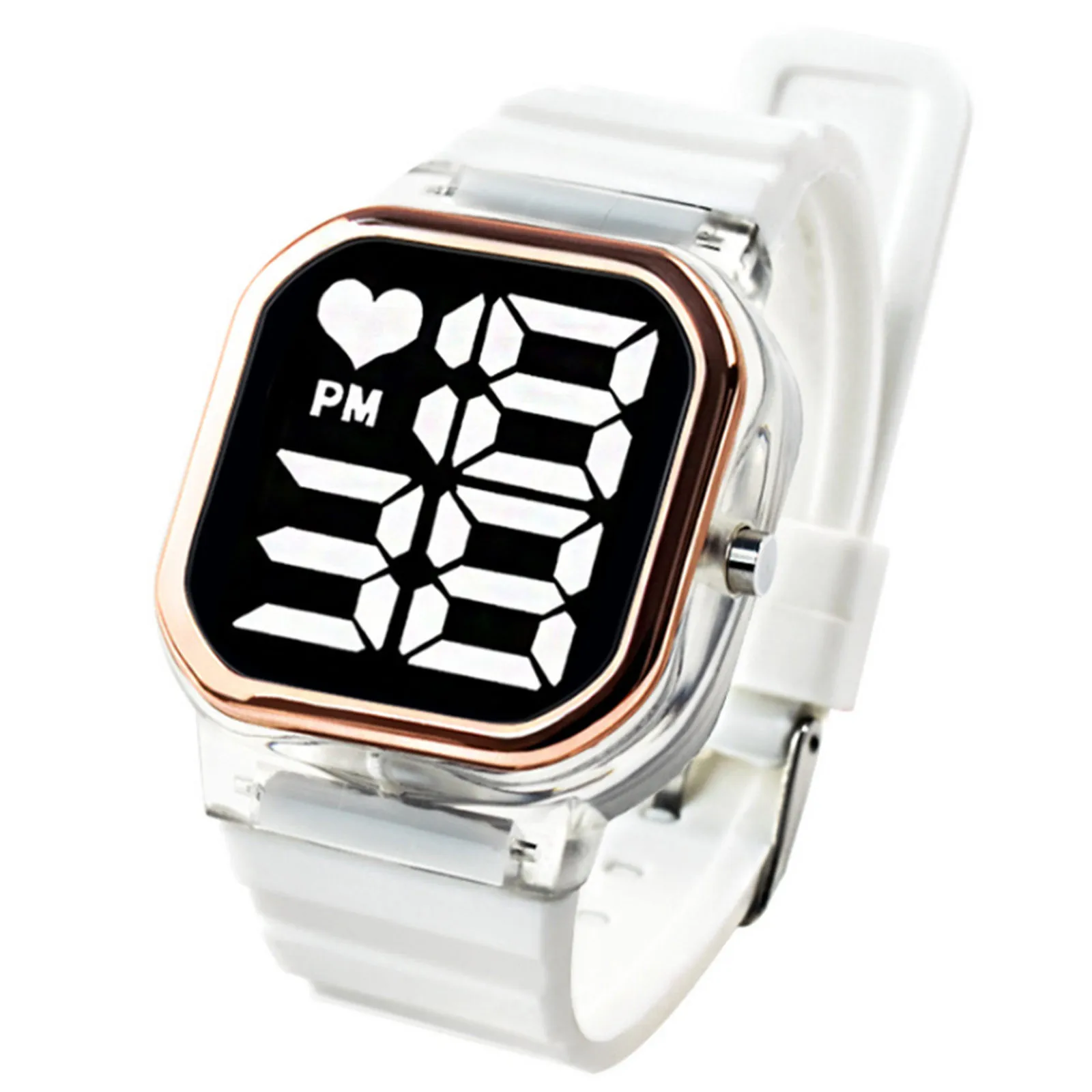 Часы светодиодные силиконовые в повседневном стиле для женщин наручные