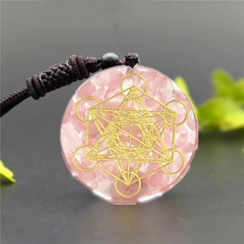 

30mm High Quality Natural Stone Quartz White Crystal Pendant Pendulum Flower Of Life Pendants 7 Chakra Pendule Necklace Jewelry